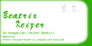 beatrix keizer business card